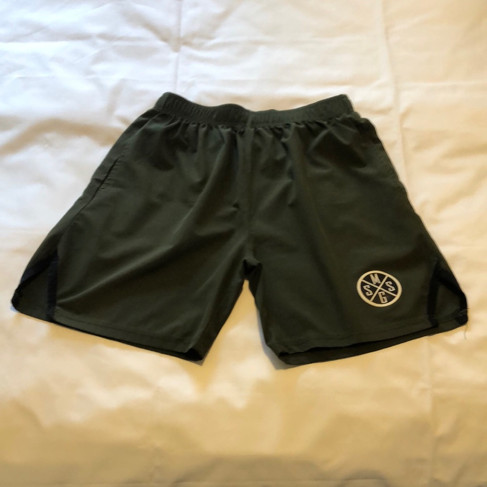 Olive Green Men's Gym Shorts